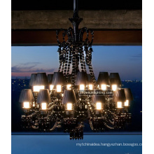 modern sexy large indoor lighting black candle pendant lamp